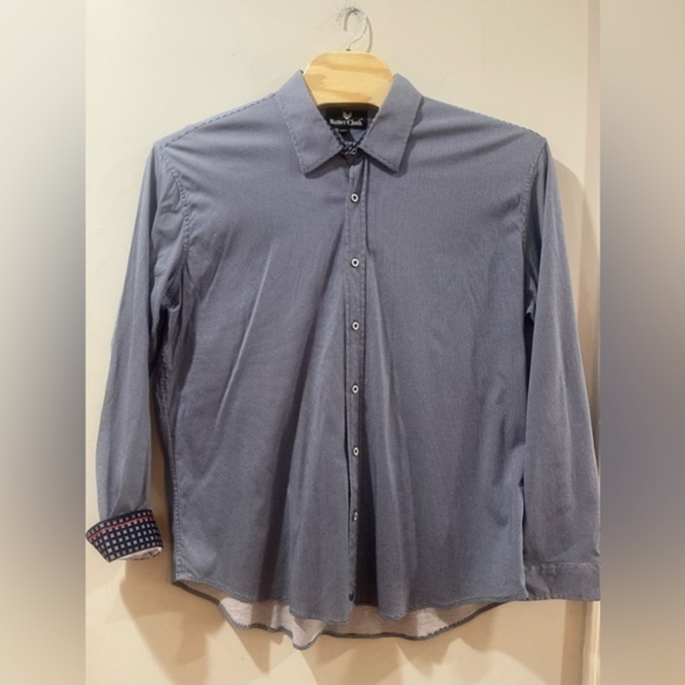 Butter‎ Cloth Blue And White button down size XXXL